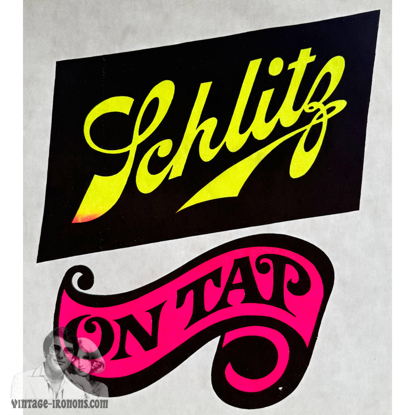 Schlitz On Tap Vintage Iron On Heat Transfer