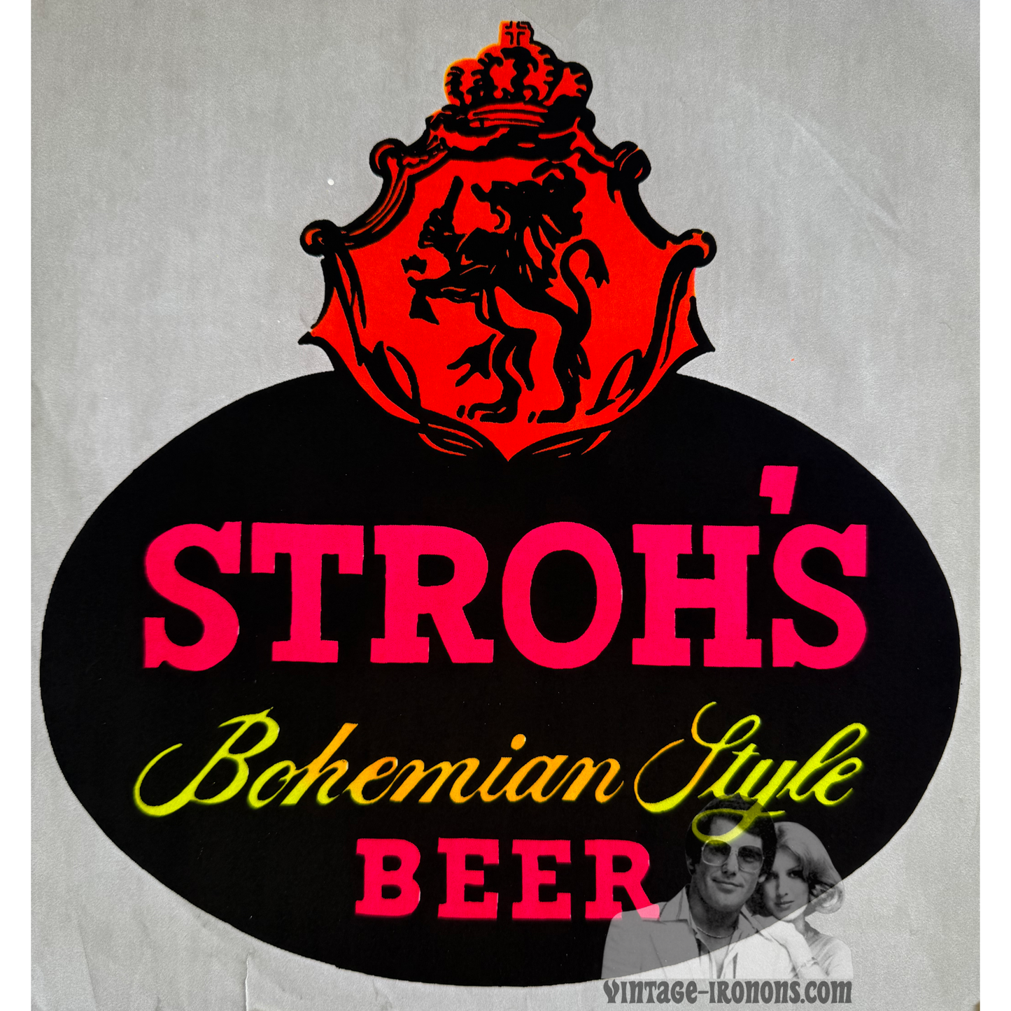 Stroh's Bohemian Style Beer Vintage Iron On Heat Transfer