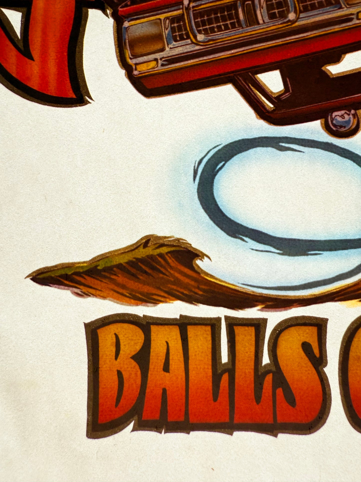 4 Wheelin' Balls Out! Vintage Iron On Heat Transfer
