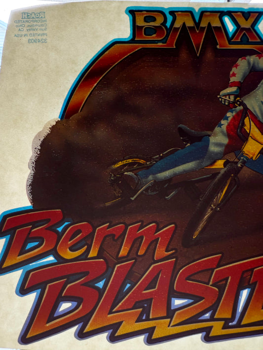 BMX Berm Buster Vintage Iron On Heat Transfer
