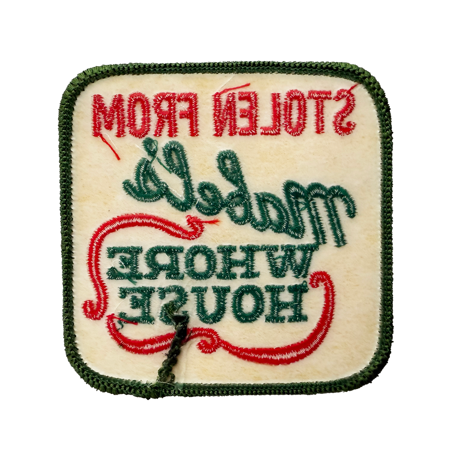 Yellow Stolen From Mabel's Whore House Vintage Patch