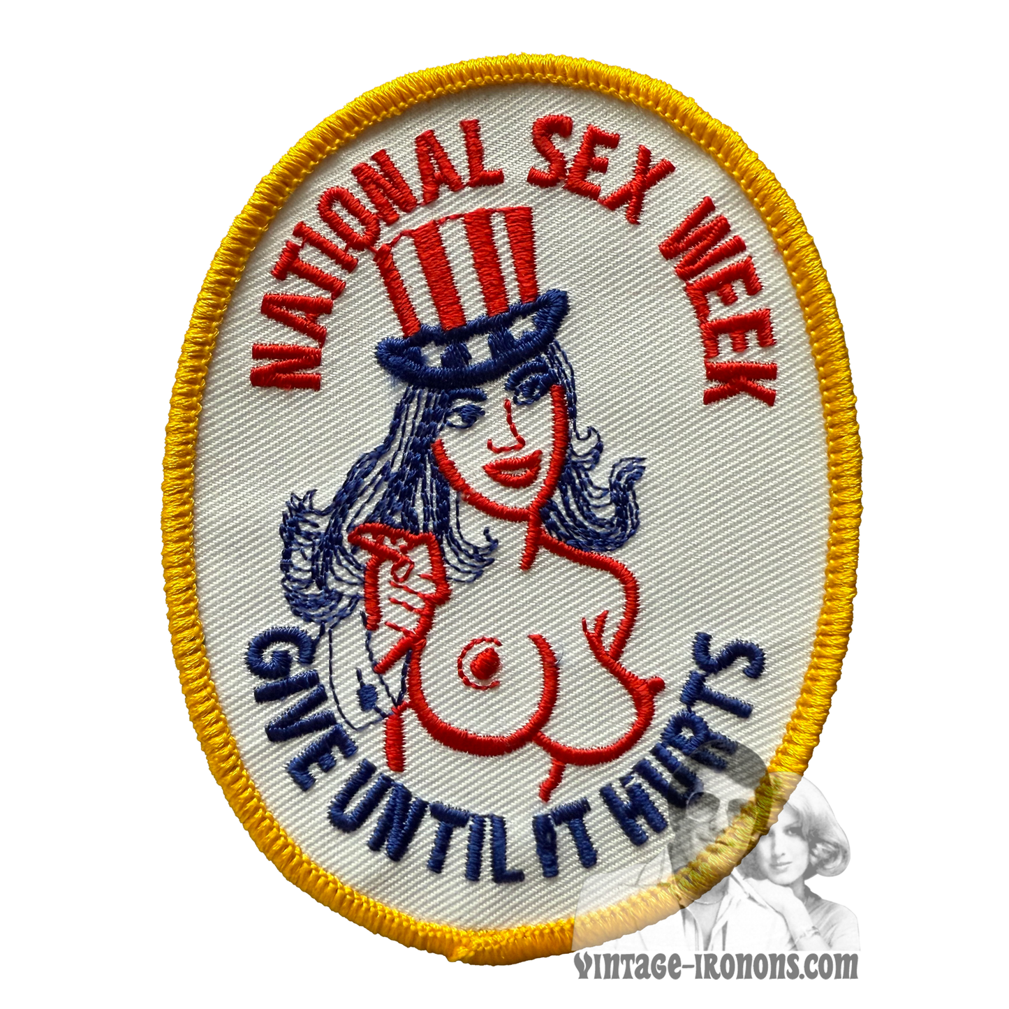 National Sex Week... Give Until It Hurts Iron-on Vintage Patch
