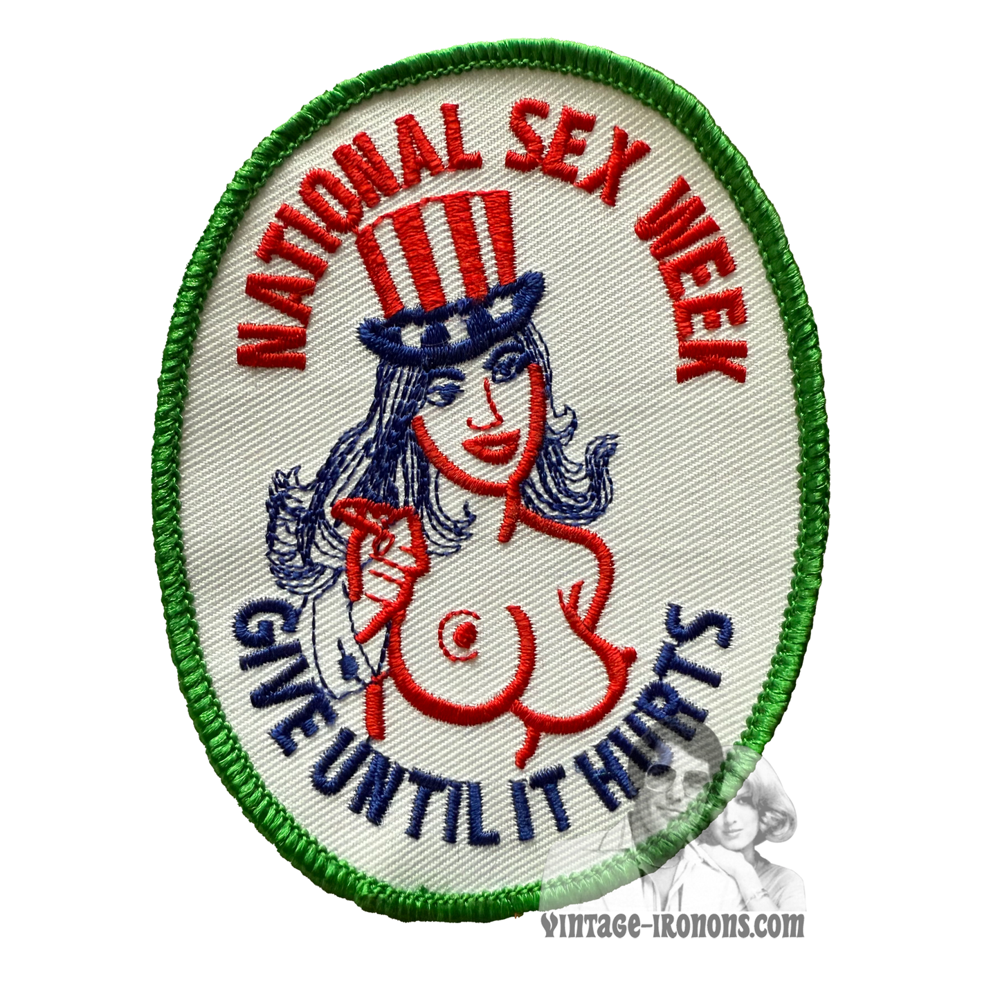 National Sex Week... Give Until It Hurts Iron-on Vintage Patch