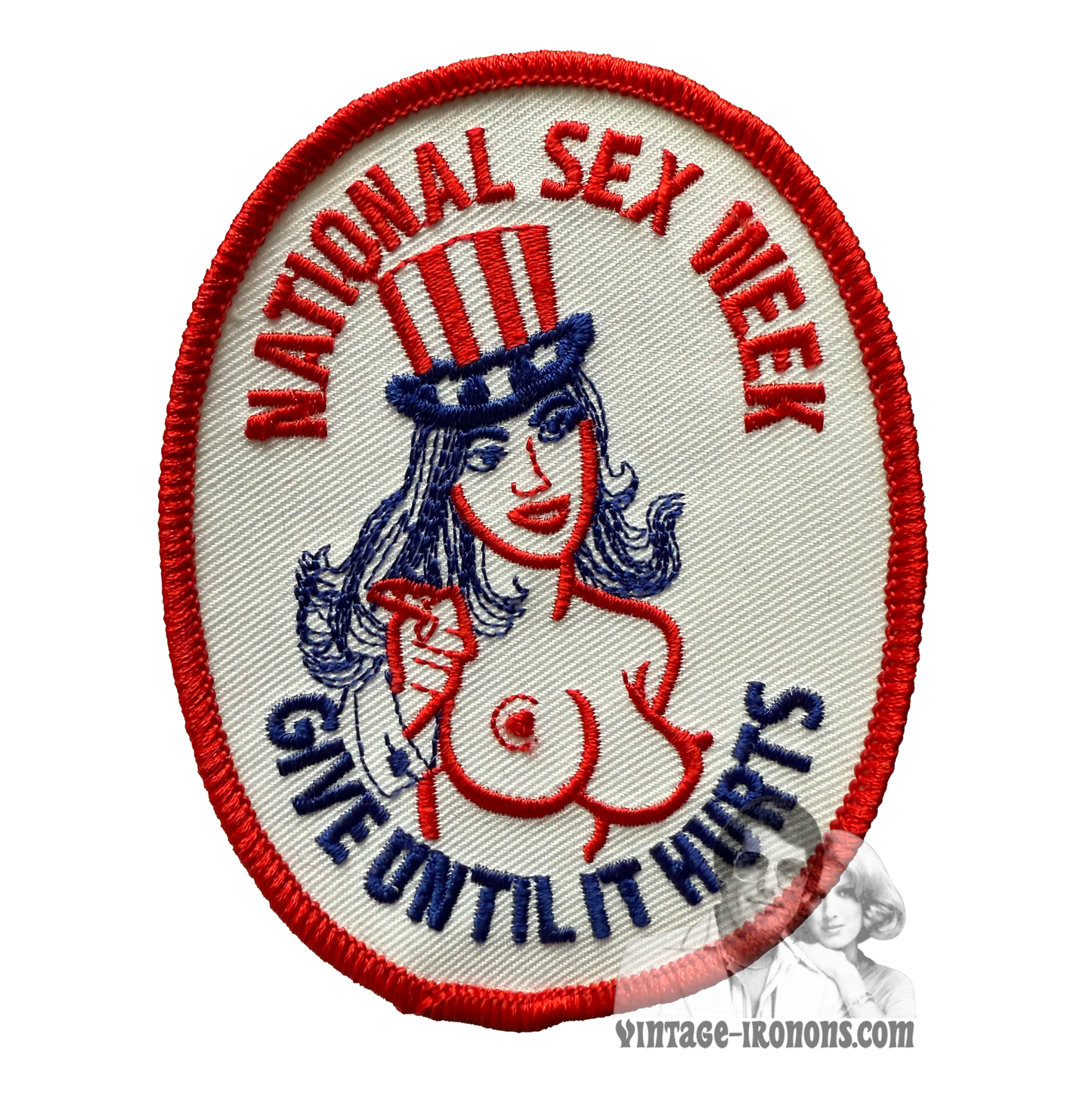National Sex Week... Give Until It Hurts Iron-on Vintage Patch