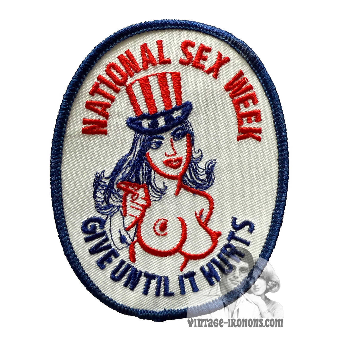 National Sex Week... Give Until It Hurts Iron-on Vintage Patch