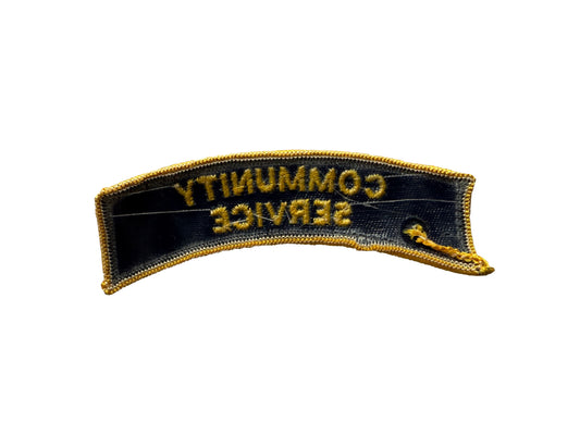 Community Service Badge Iron-on Vintage Patch