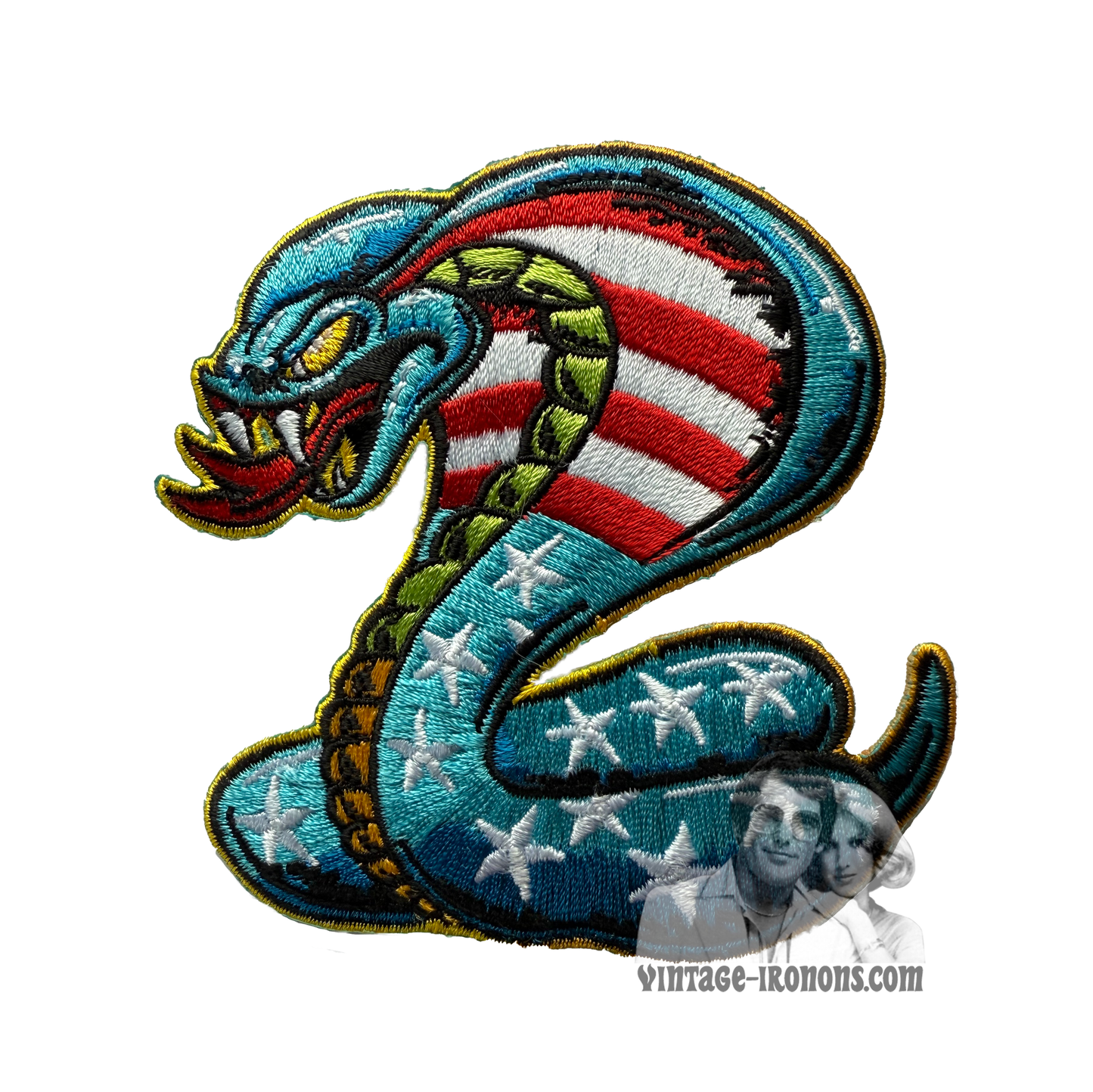 Dirty Donny Stars and Stripes Cobra Iron-on Patch