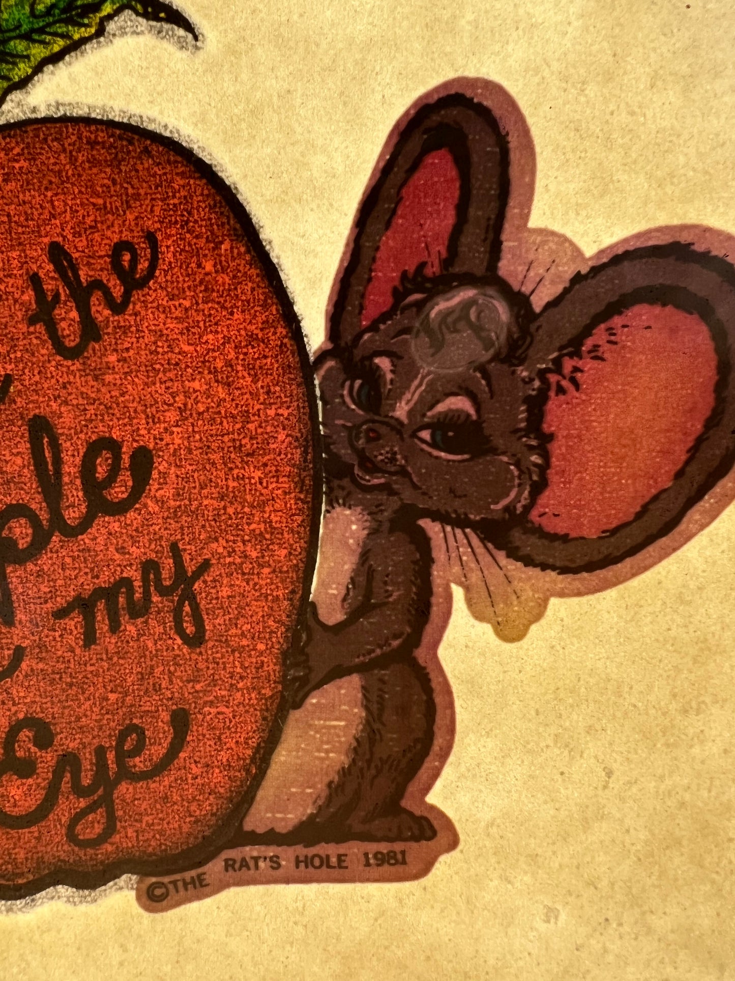 You're the Apple of My Eye Vintage Iron On Heat Transfer