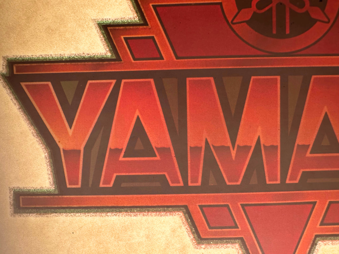 Yamaha Vintage Glitter Iron On Heat Transfer