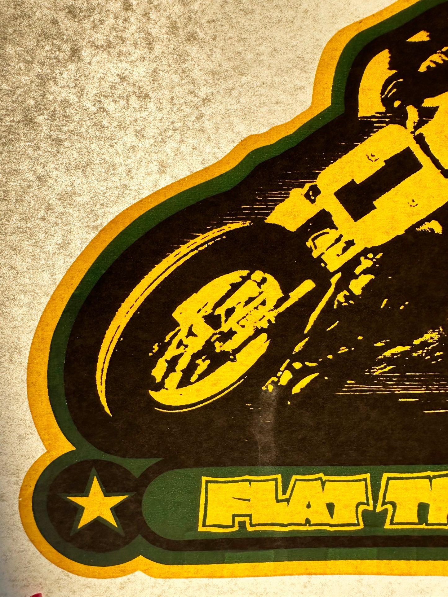 Flat Track Motorcycle Racing Vintage Iron On Heat Transfer
