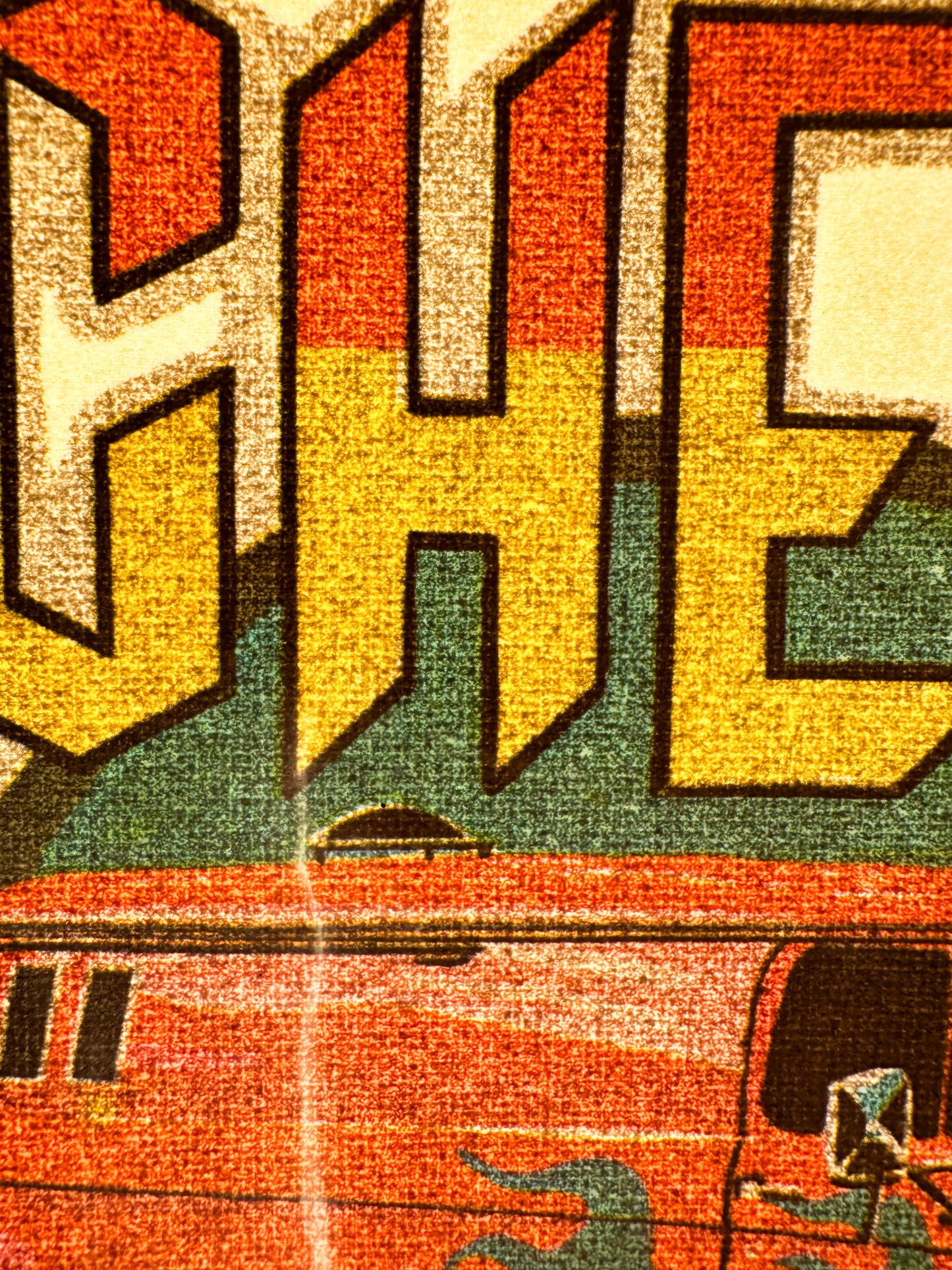 Chevy Van Vintage Glitter Iron On Heat Transfer
