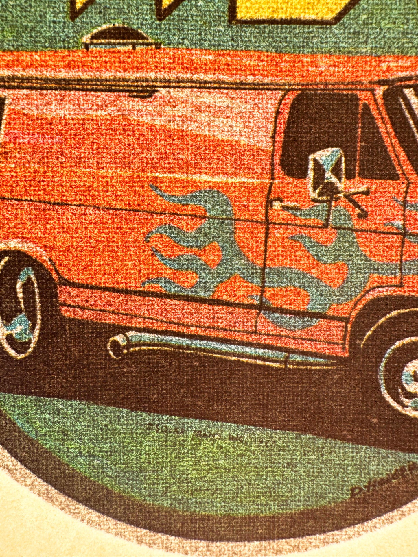 Chevy Van Vintage Glitter Iron On Heat Transfer