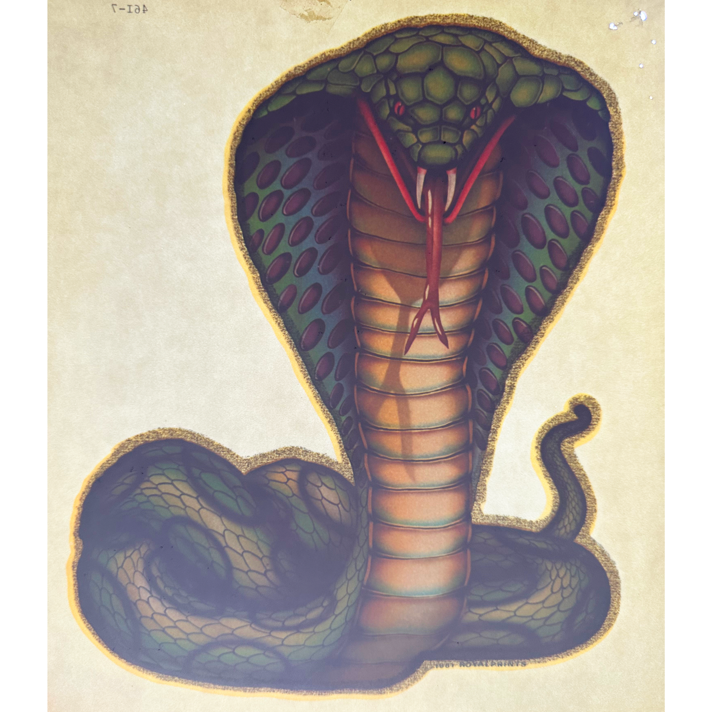 Cobra Vintage Glitter Iron On Heat Transfer