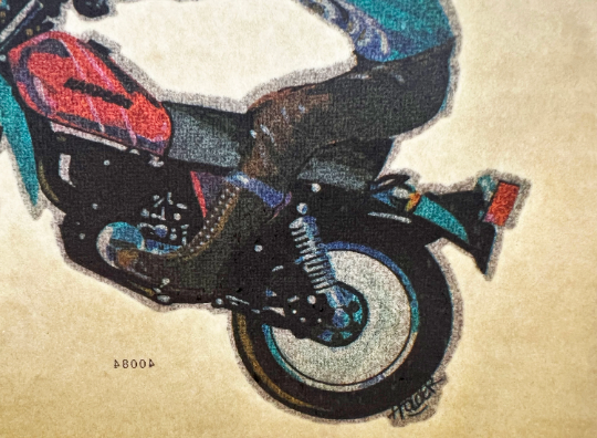 Kawasaki Glitter Vintage Iron On Heat Transfer
