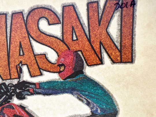 Kawasaki Glitter Vintage Iron On Heat Transfer