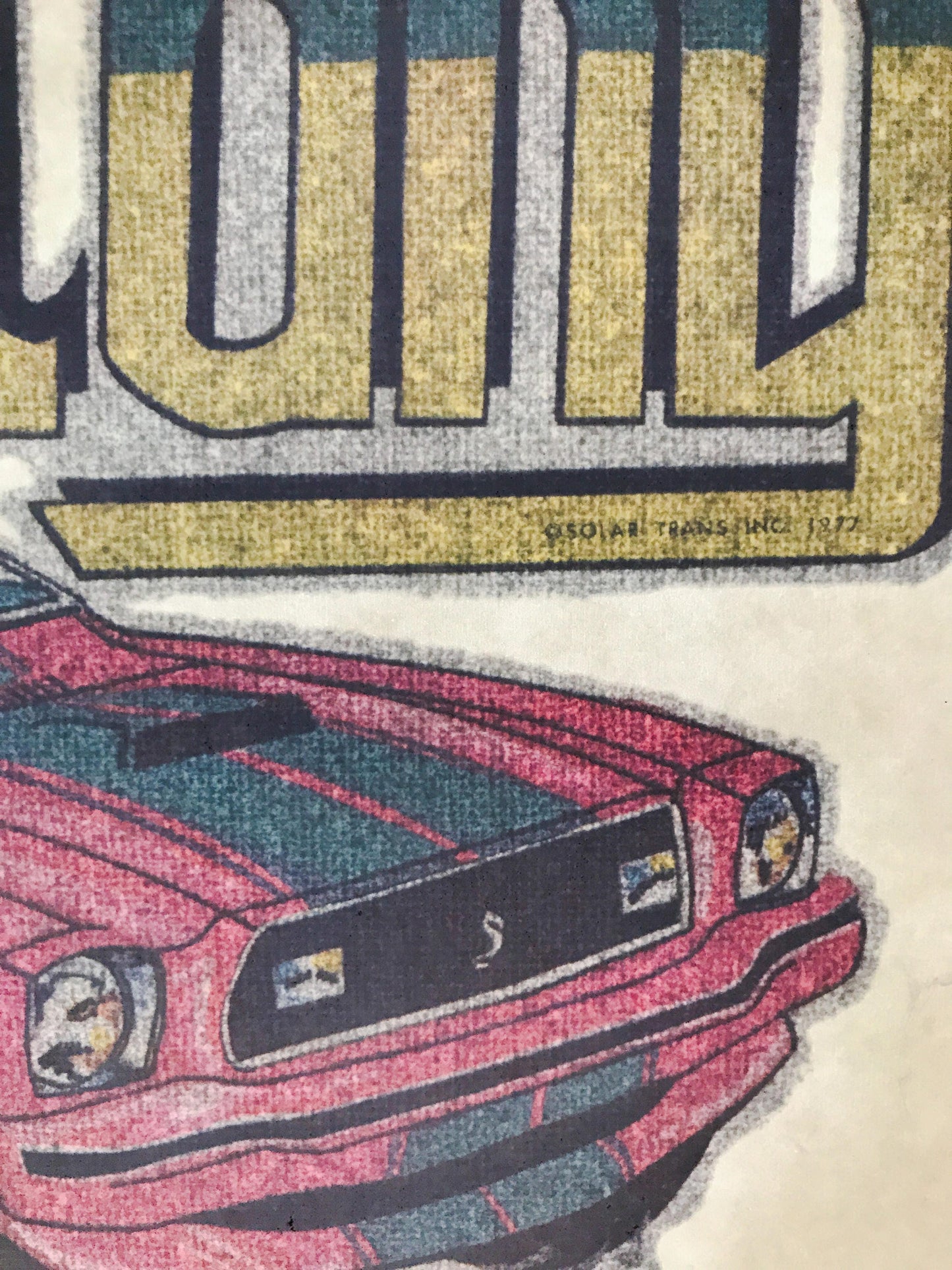 Ford Mustang Vintage Iron On Heat Transfer