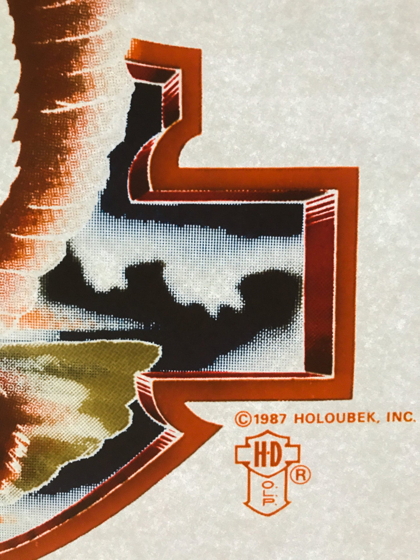 Live Free Ride Free Harley Davidson Vintage 1987 Holoubek Studios Iron On Heat Transfer