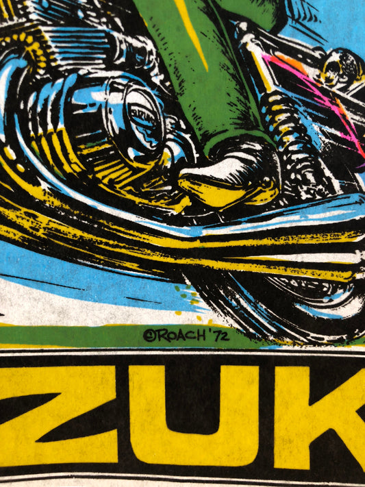 Suzuki Motorcycle Vintage 1972 Roach Incorporated Iron On Heat Transfer