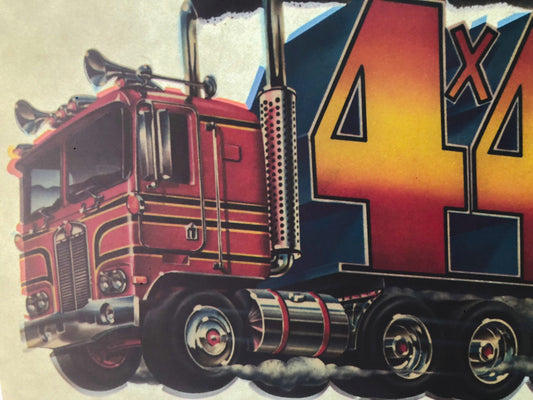 4 x 4 x 4 x 4 Semi Truck Roach Incorporated Iron On Heat Transfer