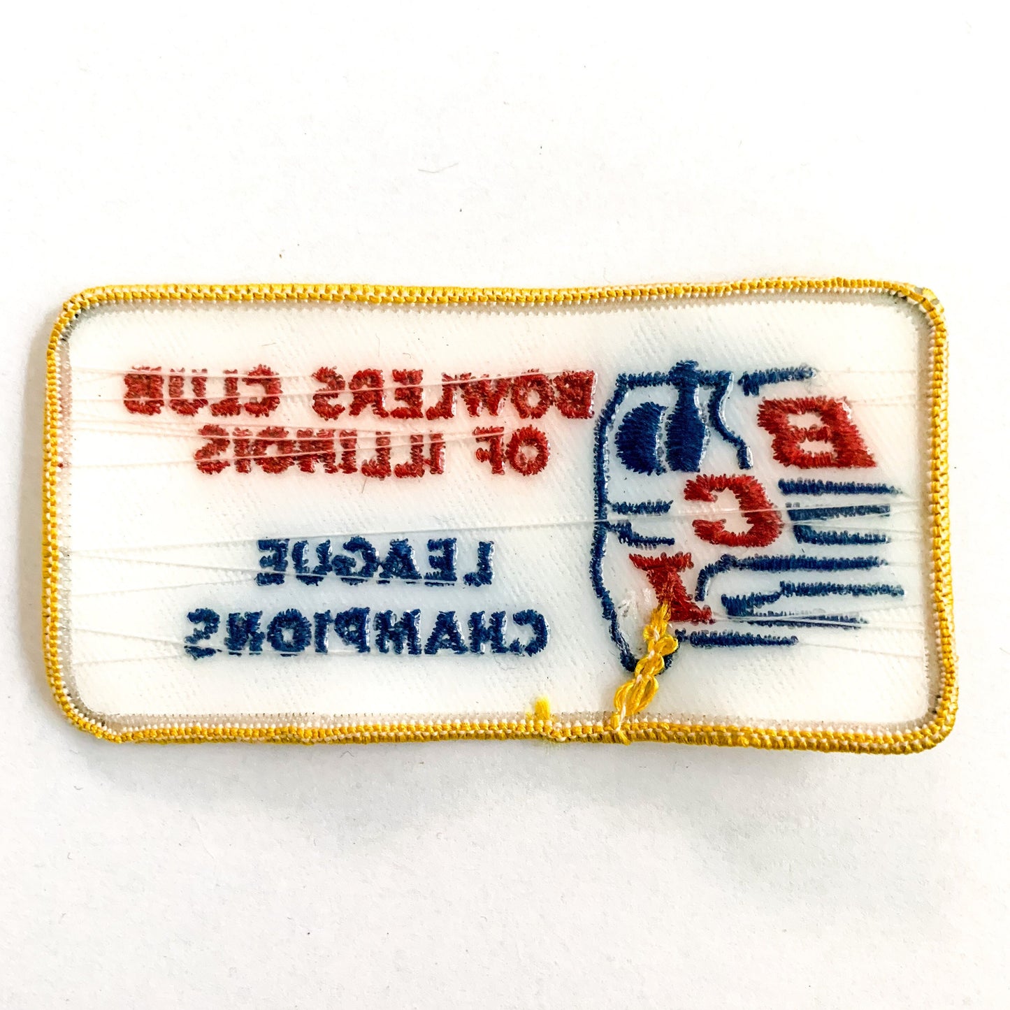 Bowlers Club of Illinois "League Champion" Iron-on Vintage Patch