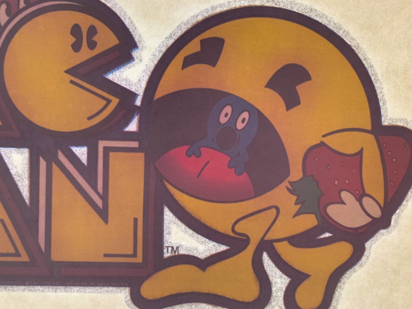 Pac-Man Vintage Glitter Iron On Heat Transfer