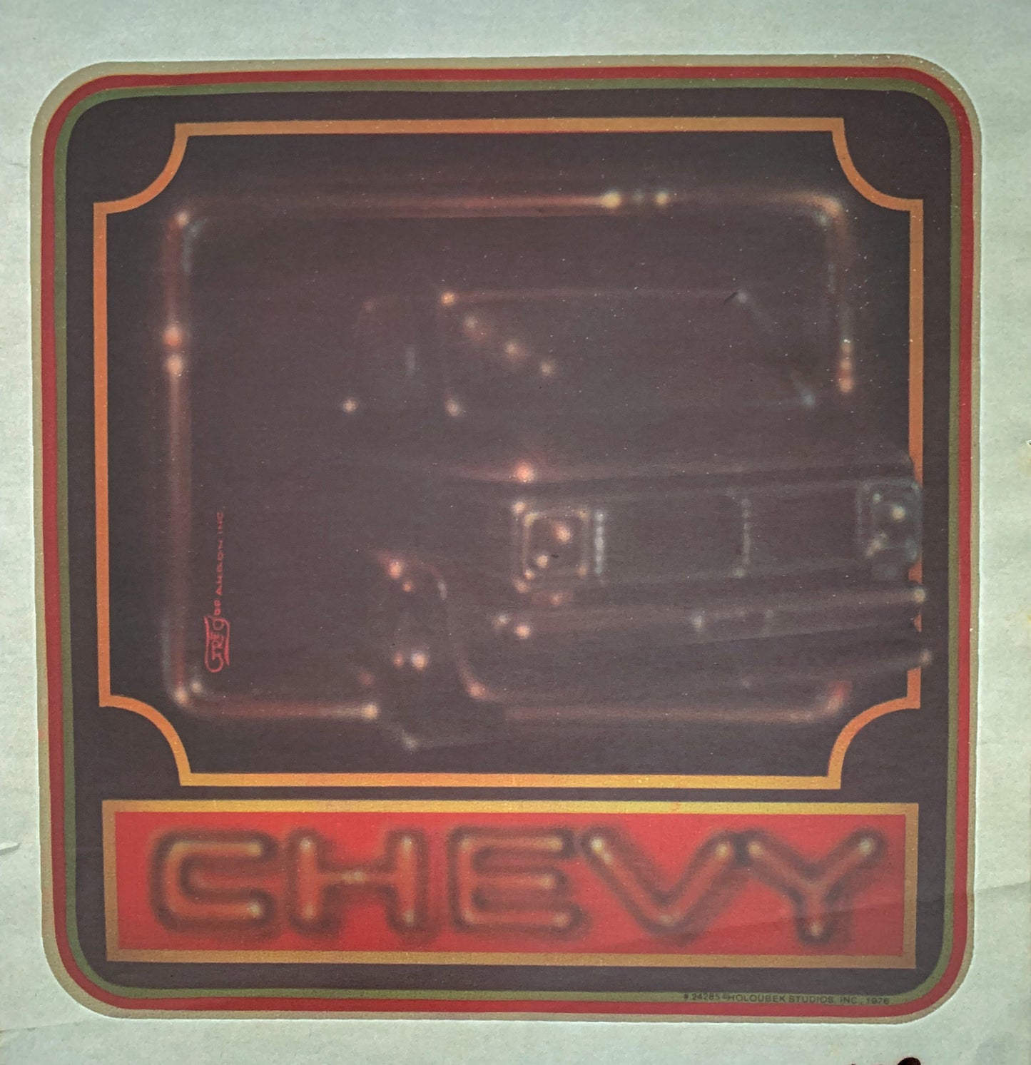 Chevy Van Vintage 1976 Holoubek Studios Iron On Heat Transfer