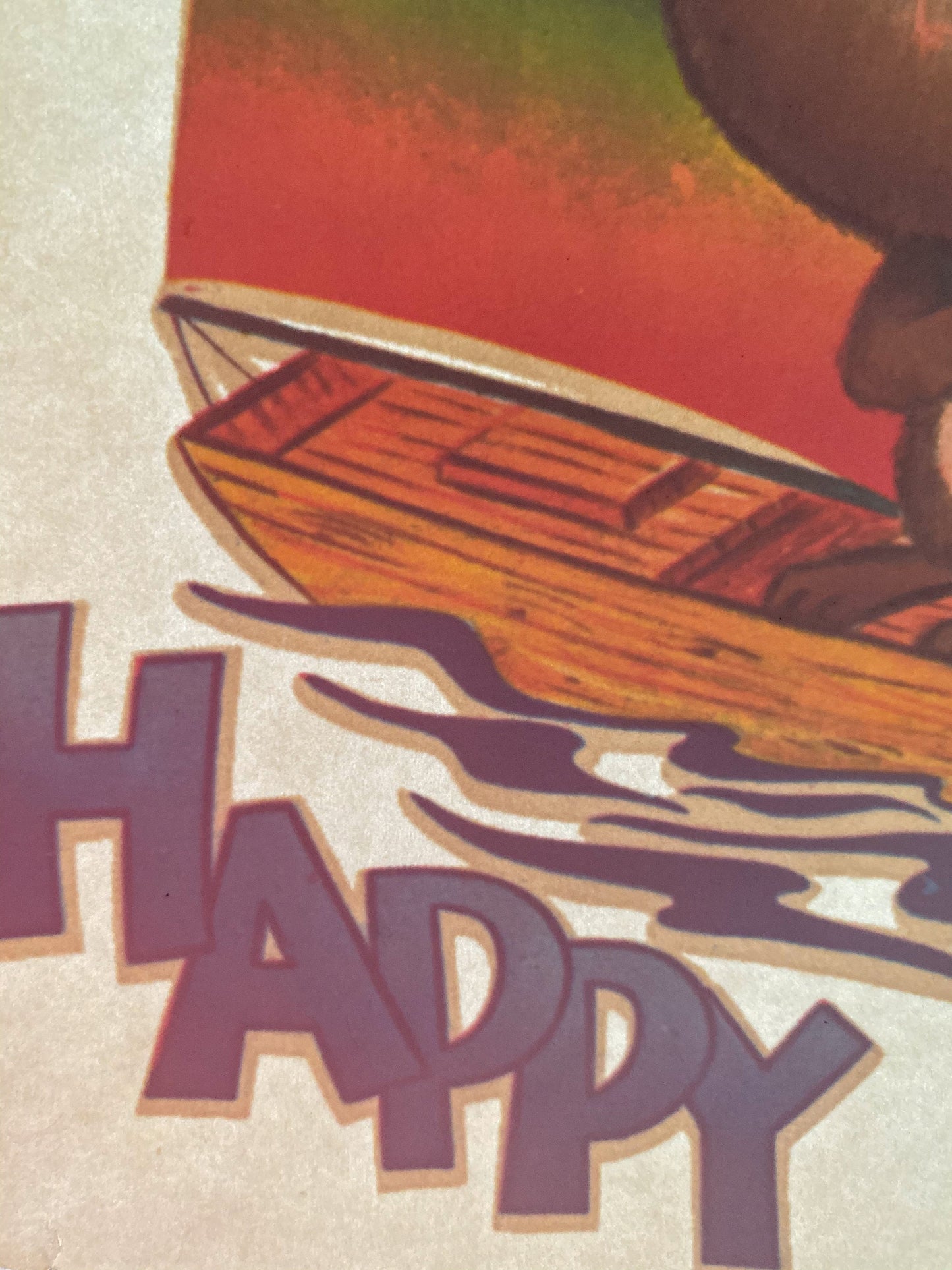 Happy Sailing! Vintage Iron On Heat Transfer