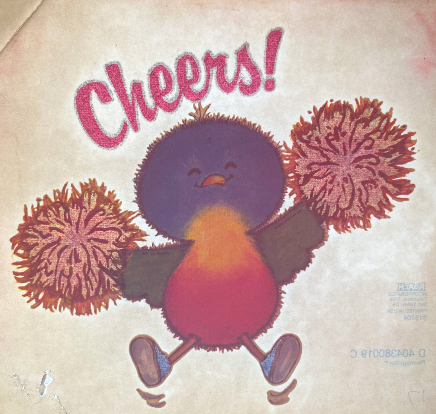 Cheers! Vintage Iron On Heat Transfer