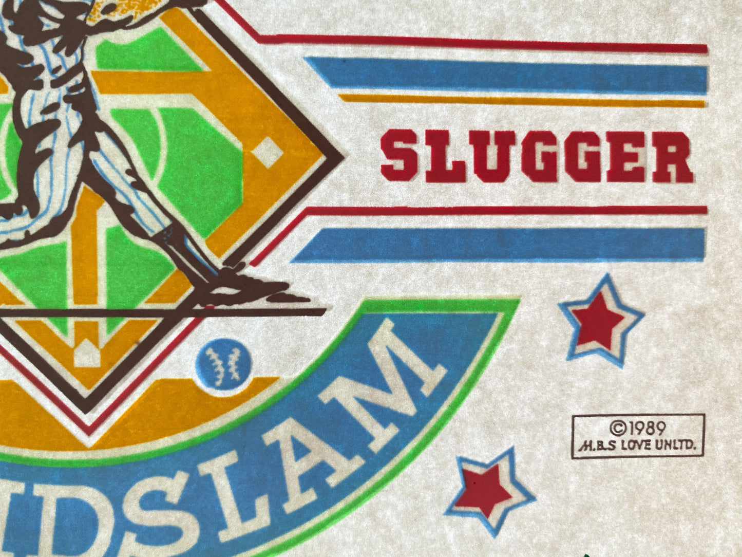 Baseball Grandslam Vintage Iron On Heat Transfer