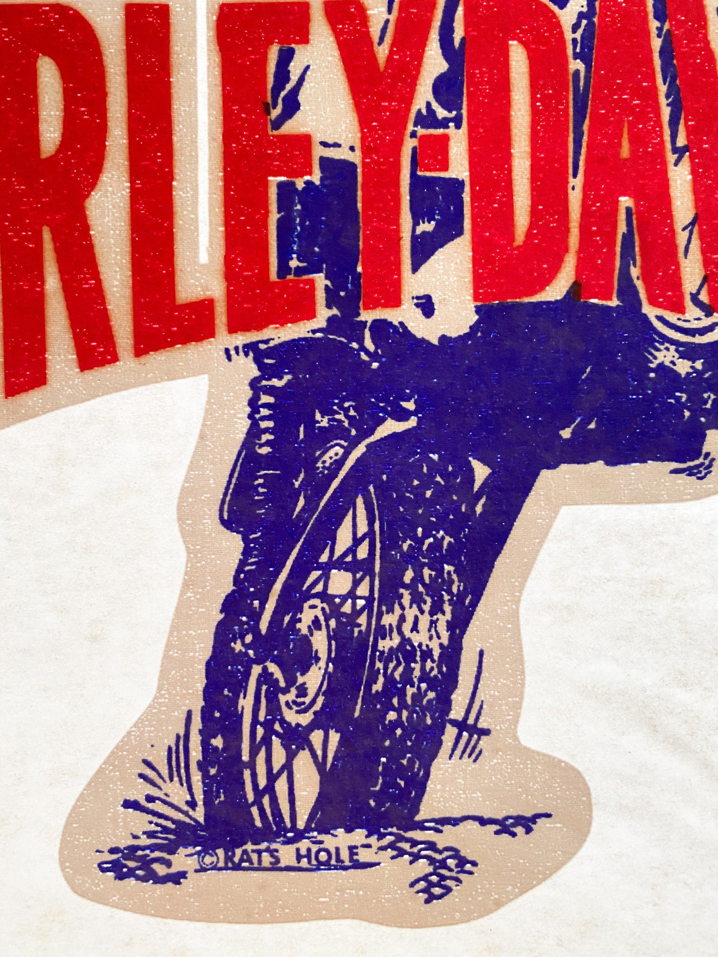 Harley Davidson Vintage Rat's Hole Iron On Heat Transfer