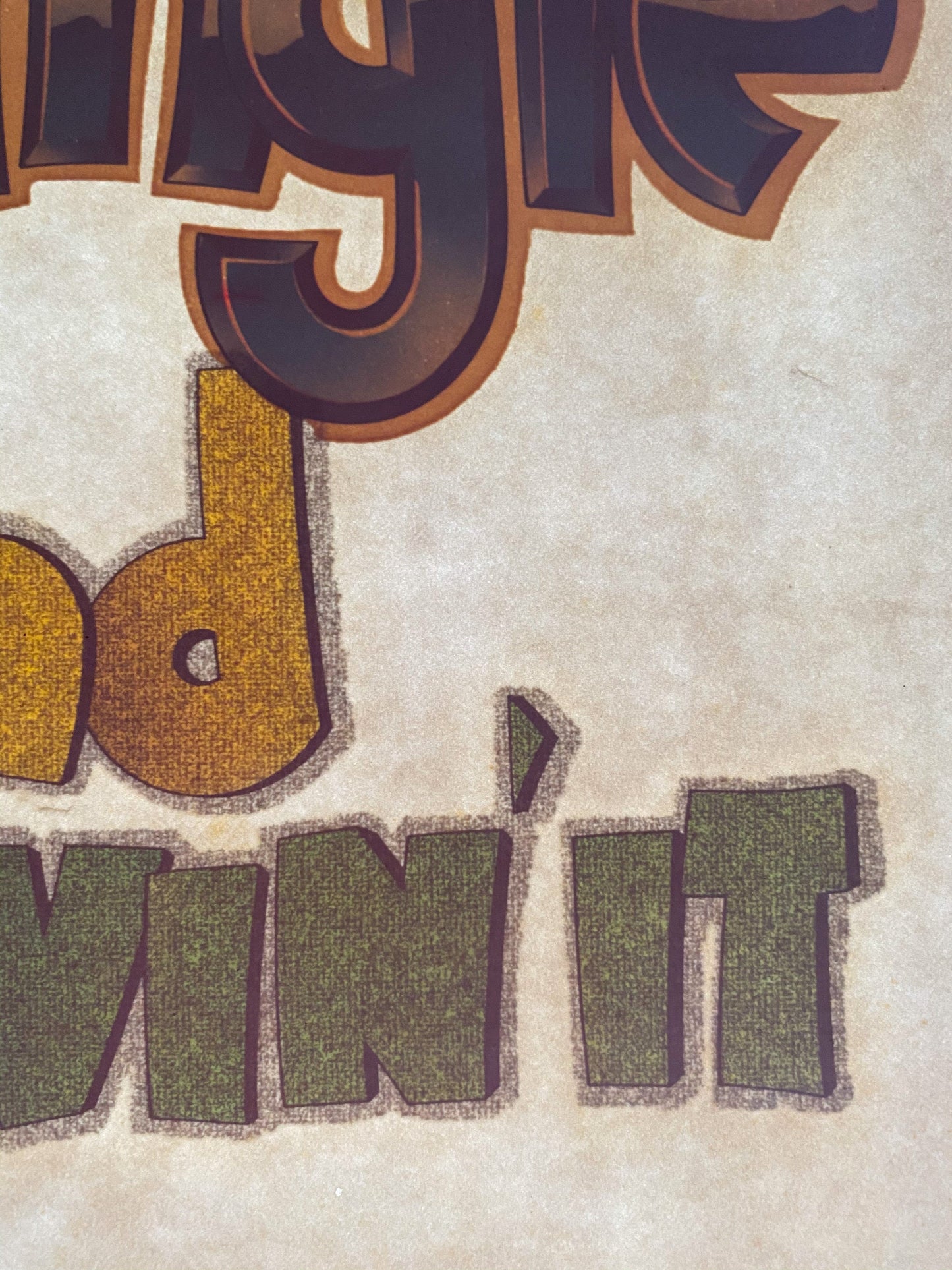 Single and Lovin' It Vintage Glitter Iron On Heat Transfer