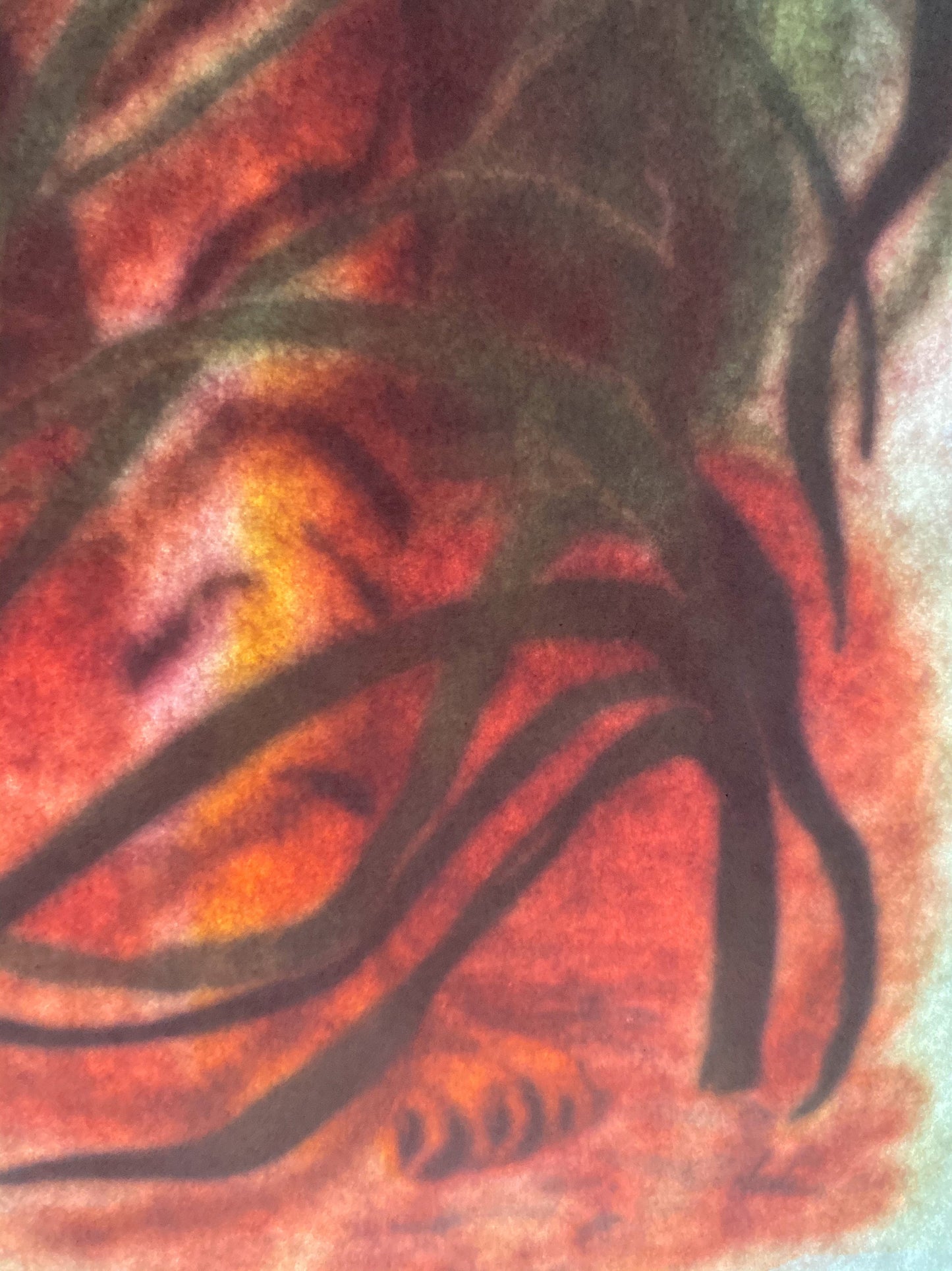 Tiger in Tall Grass Vintage Iron On Heat Transfer