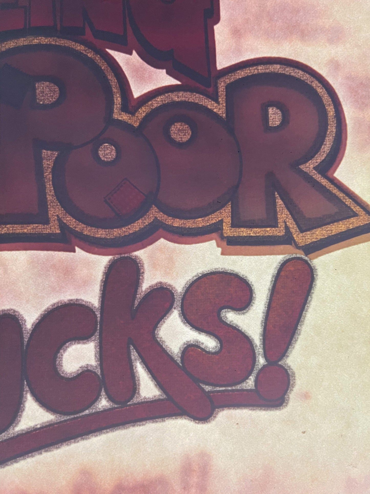 Being Poor Sucks! Vintage Iron On Heat Transfer