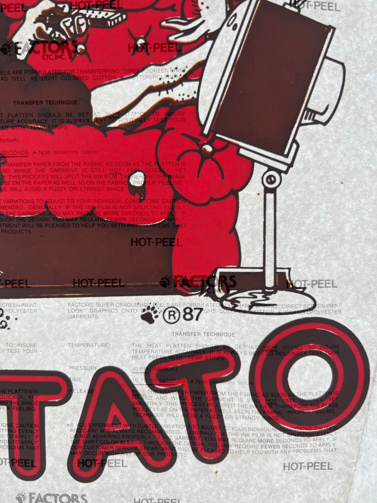 Couch Potato Vintage Iron On Heat Transfer