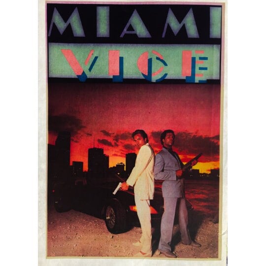 Miami Vice Vintage Iron On Heat Transfer