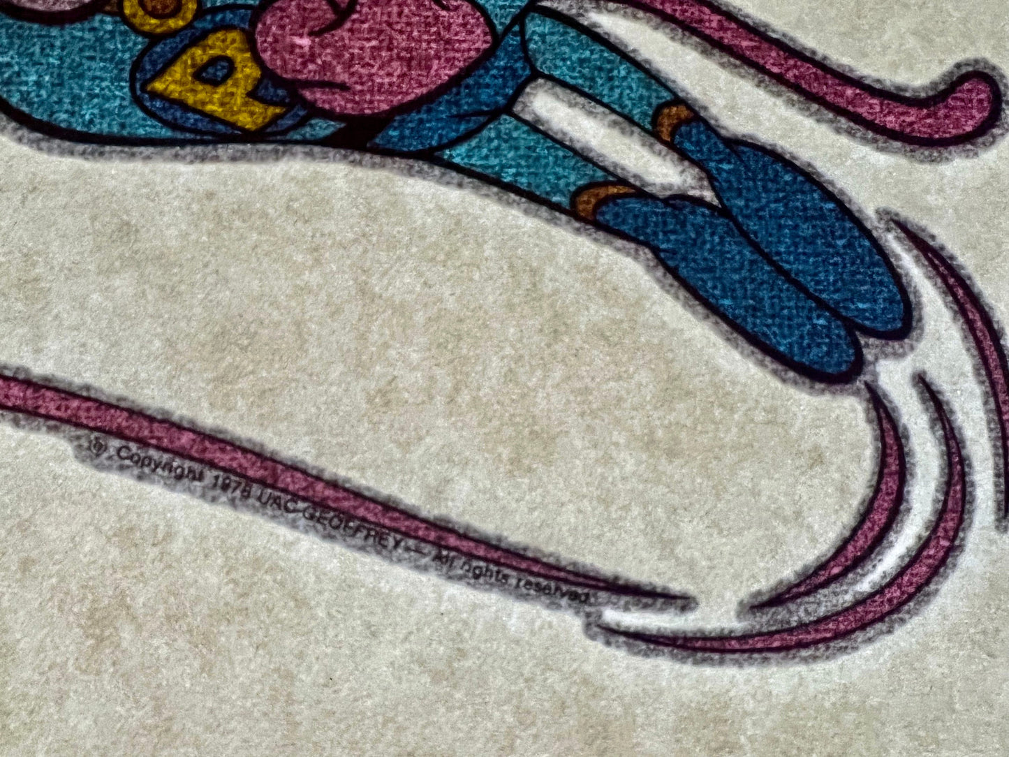 Pink Panther Super Panther Vintage Glitter Iron On Heat Transfer