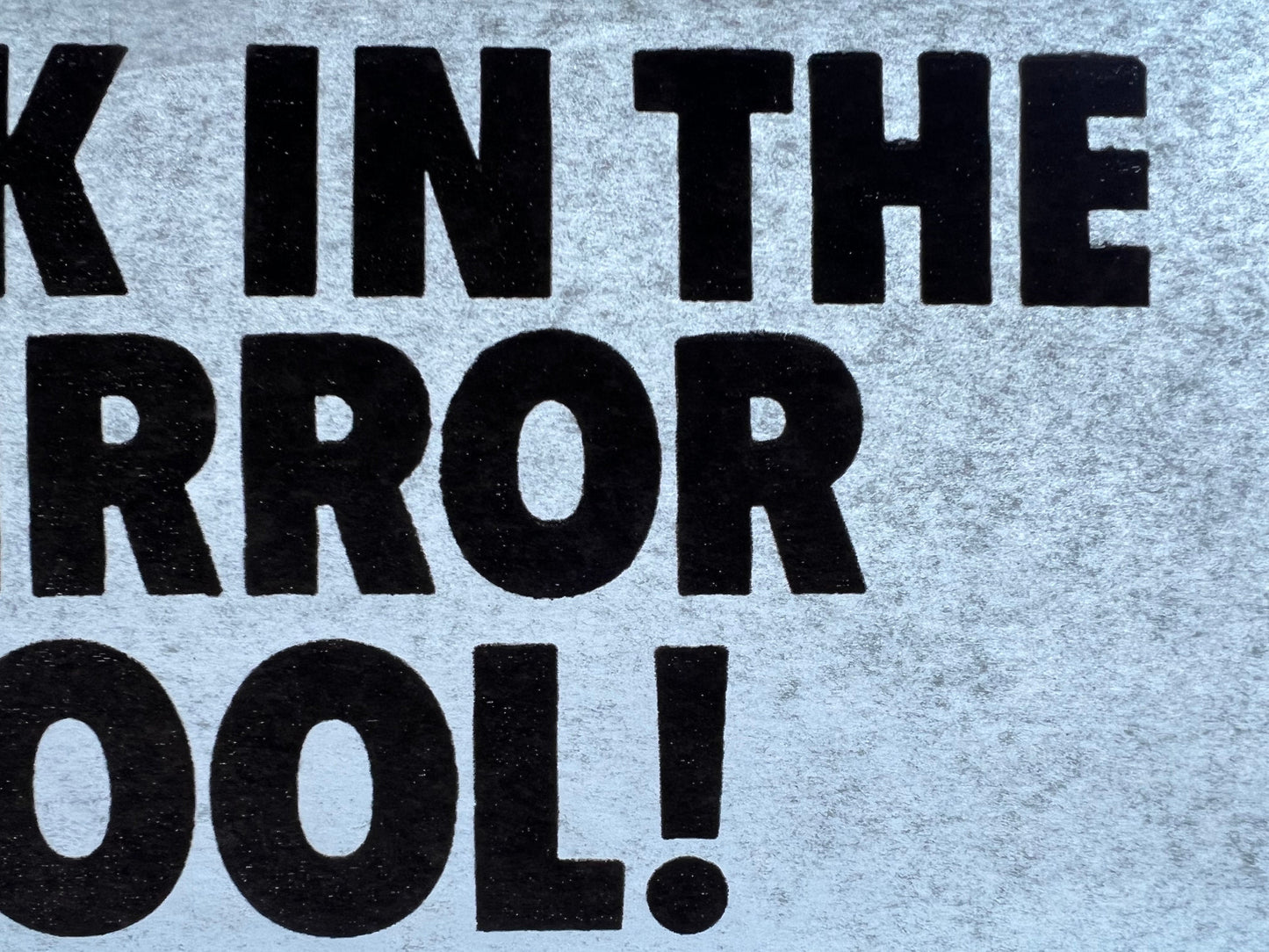 Look in the Mirror Fool! Vintage Iron On Heat Transfer