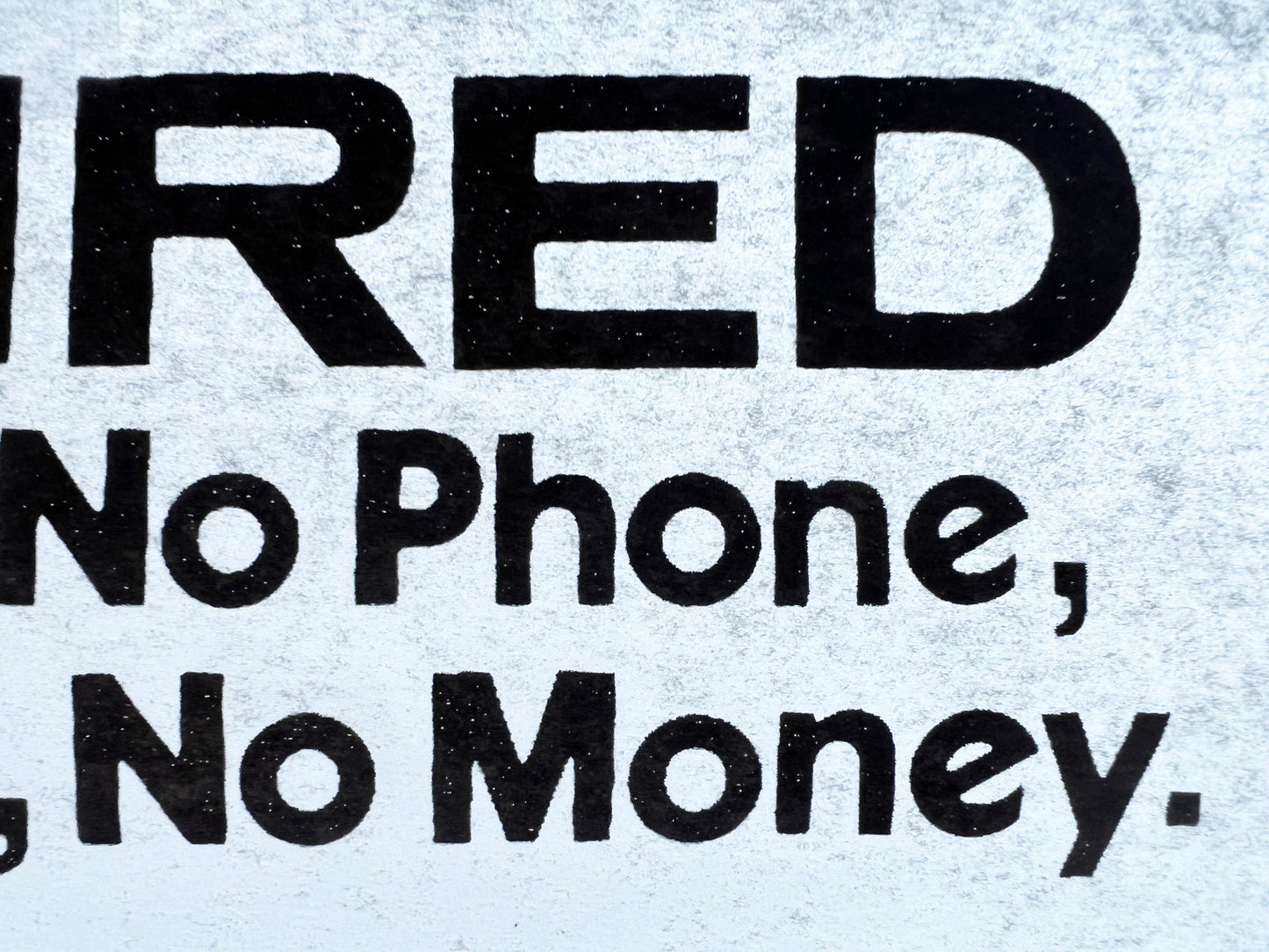 Retired...No Clock, No Phone, No Worries, No Money. Vintage Iron On Heat Transfer