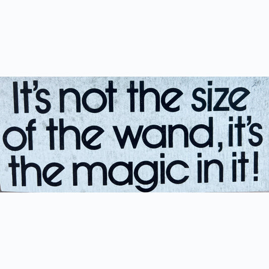 It's Not the Size of the Wand, It's the Magic in it! Vintage Iron On Heat Transfer