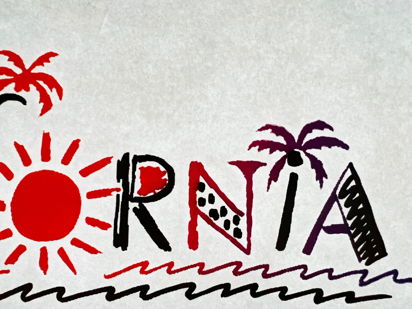 California Vintage Iron On Heat Transfer