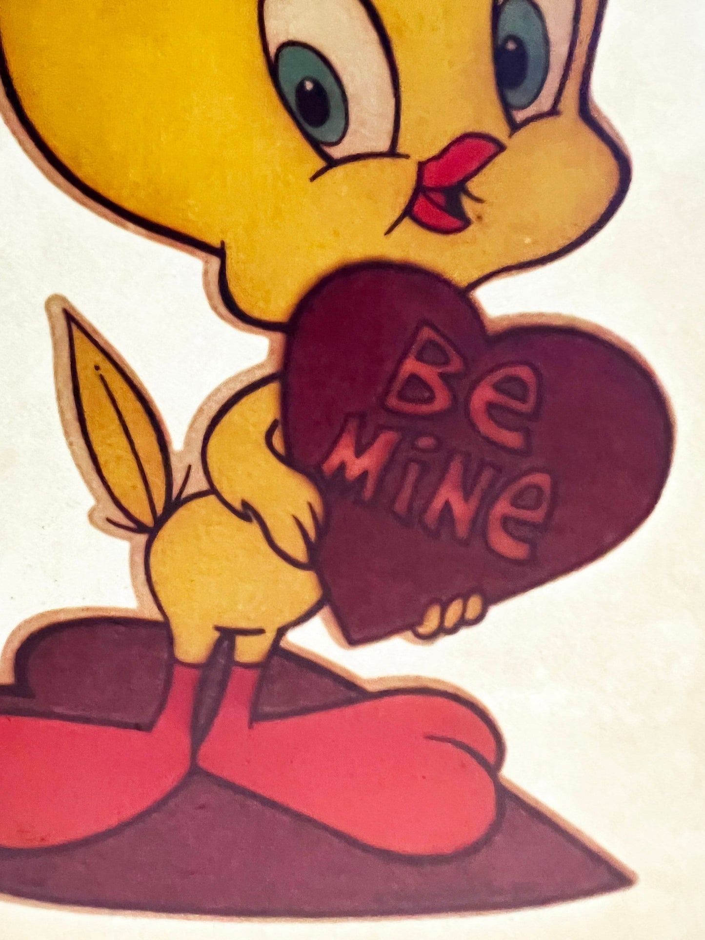 Tweety Bird Warner Bros. Be Mine Vintage Iron On Heat Transfer
