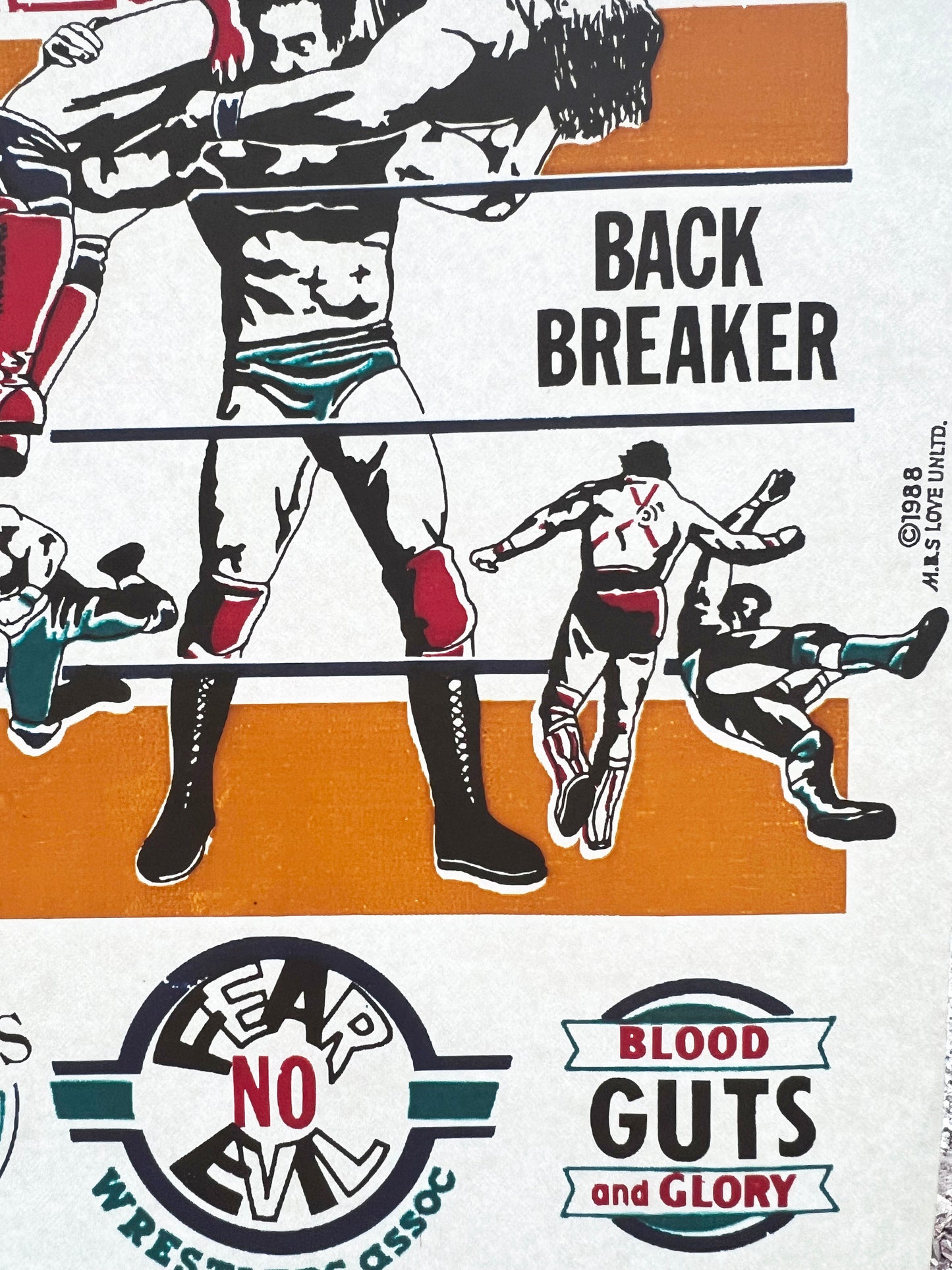 Fear No Evil Wrestling Vintage Iron On Heat Transfer