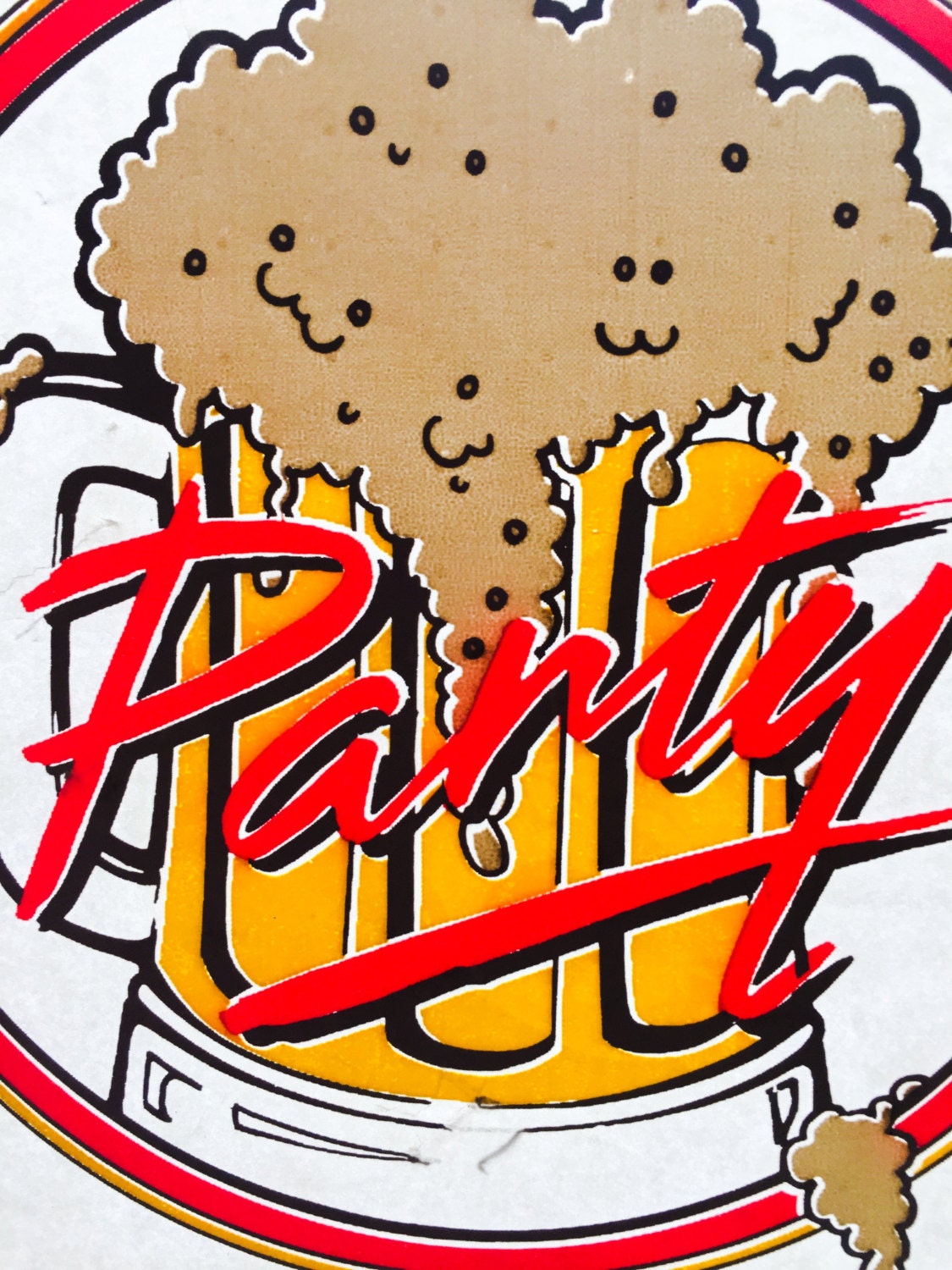 Party Survivor Vintage 1987 Iron On Heat Transfer
