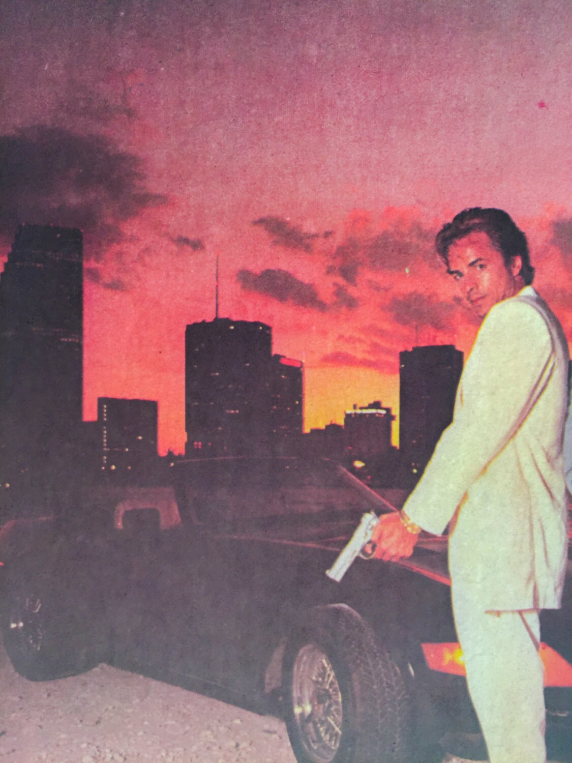 Miami Vice Vintage Iron On Heat Transfer