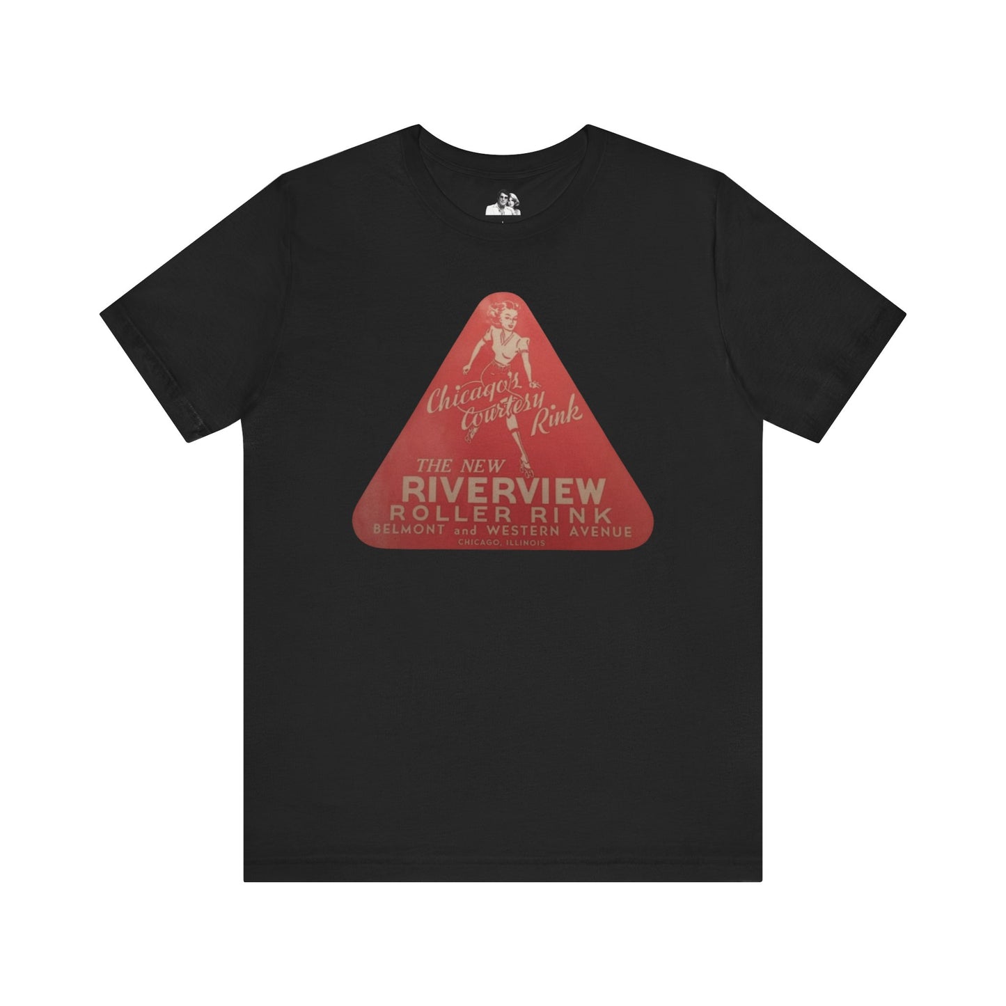 Chicago Riverview Roller Rink Vintage Logo T-Shirt