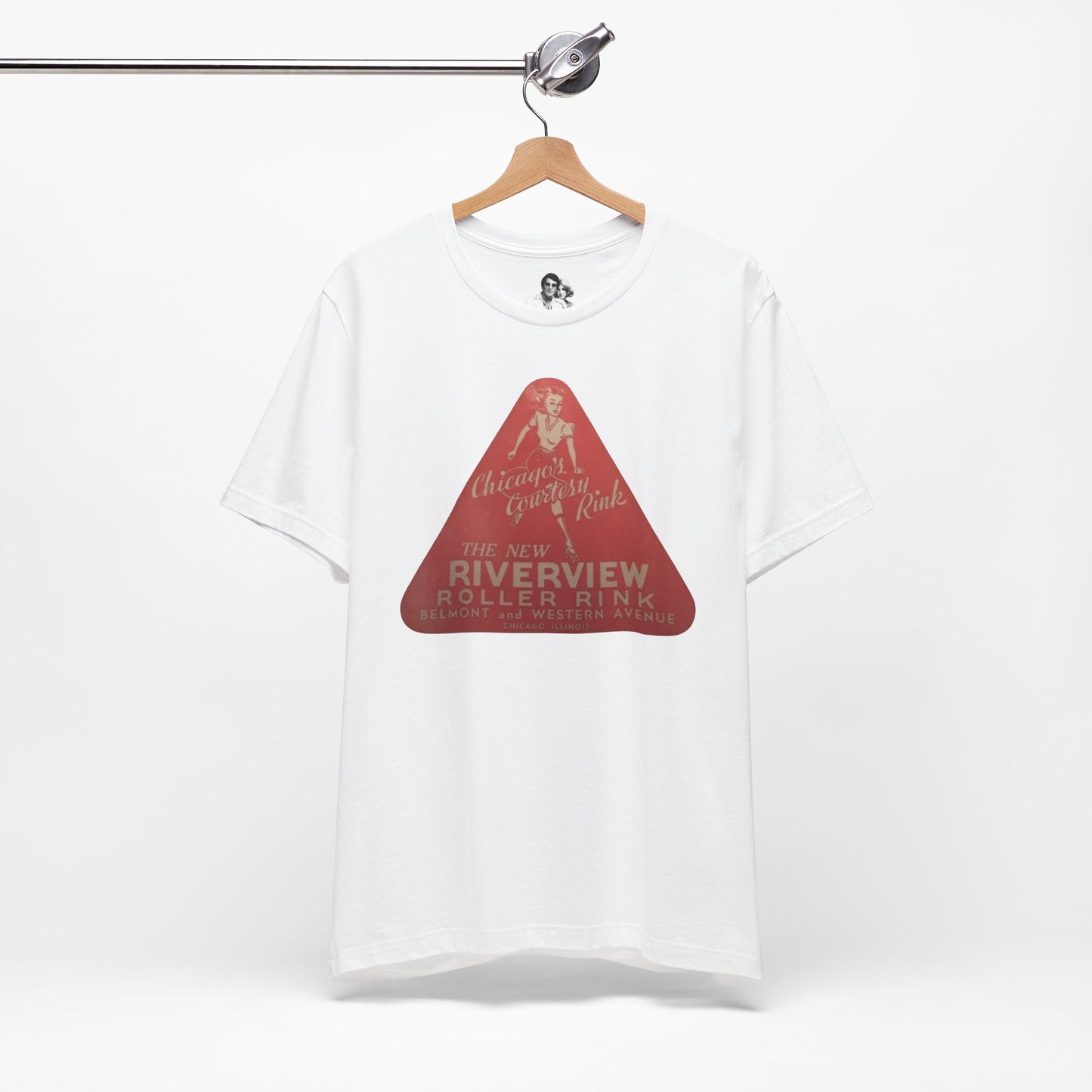 Chicago Riverview Roller Rink Vintage Logo T-Shirt