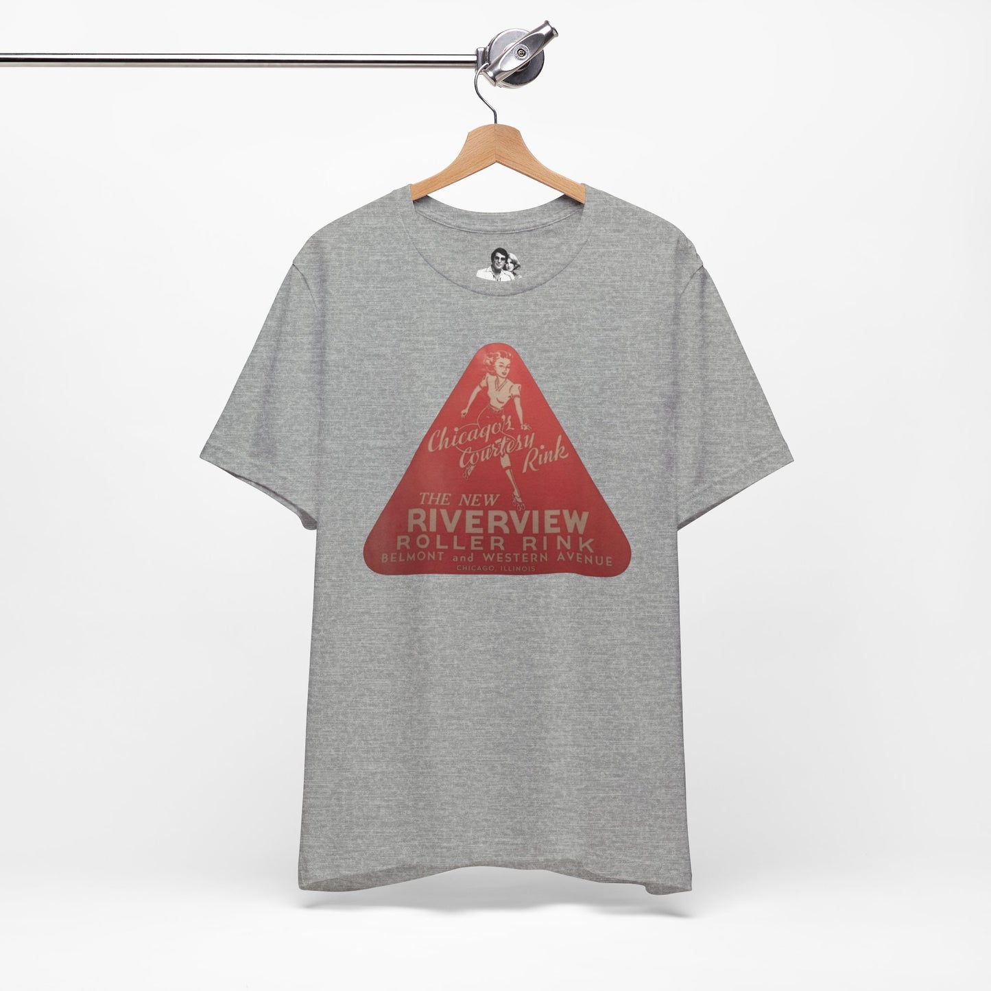 Chicago Riverview Roller Rink Vintage Logo T-Shirt