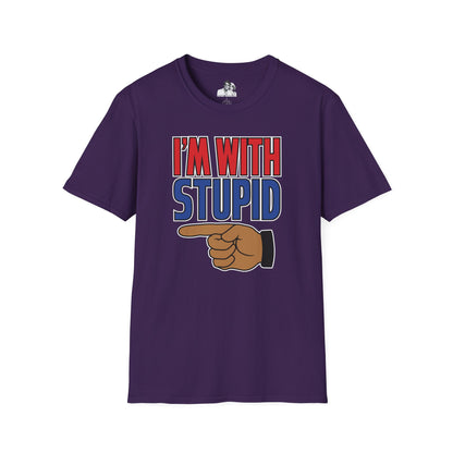 I'm with Stupid Dark T-Shirt