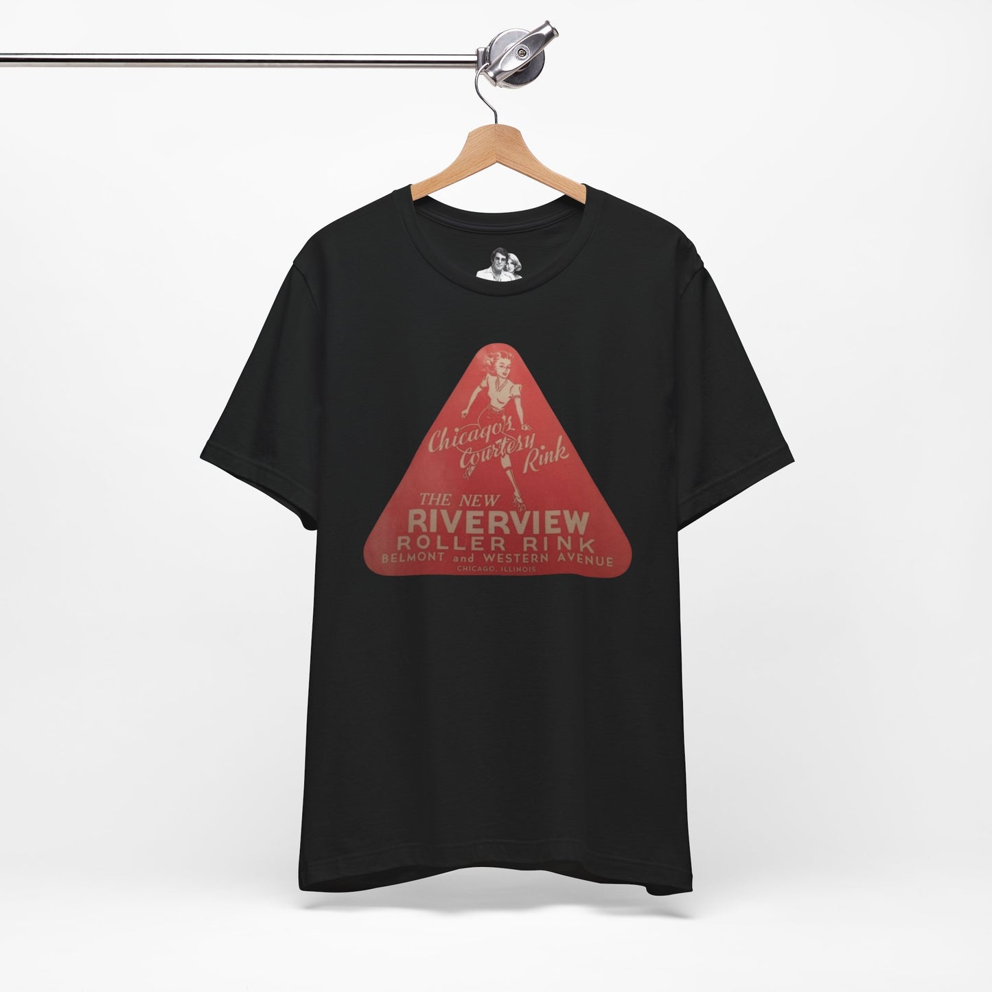 Chicago Riverview Roller Rink Vintage Logo T-Shirt