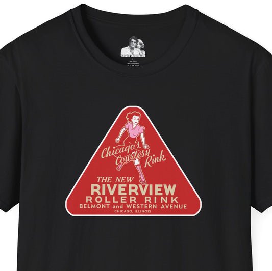 Chicago Riverview Roller Rink Dark T-Shirt